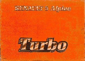 Manuel d'utilisation R5 Alpine Turbo